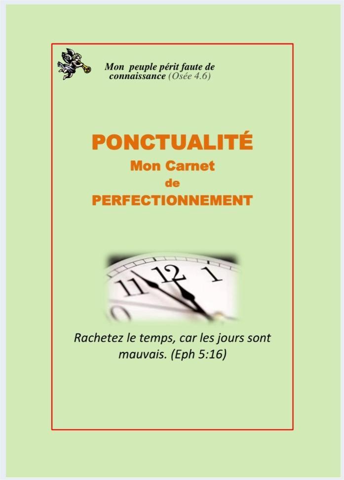 Ponctualité, mon carnet de perfectionnement